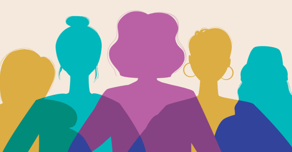 illustration of women silhouettes