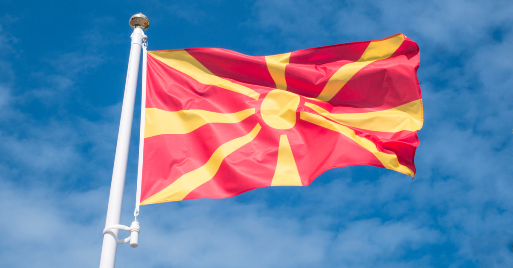 North Macedonian flag