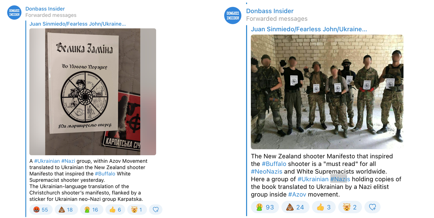 Donbass Insider social media posts