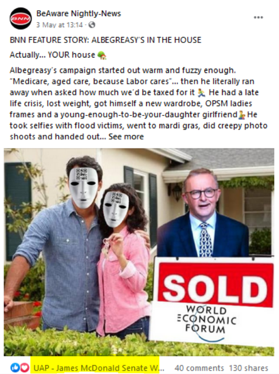 Facebook post