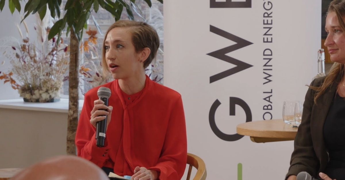 Jennie King speaking at an event