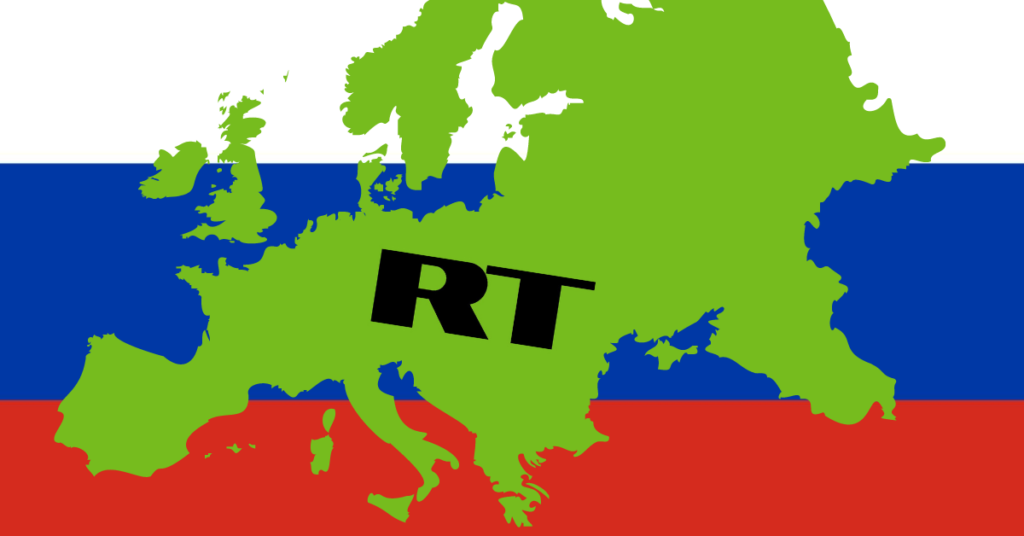 RT against map of Europe