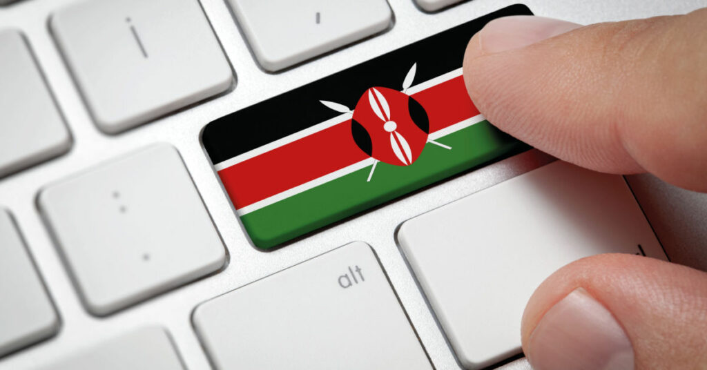 Computer key with flag of Kenya