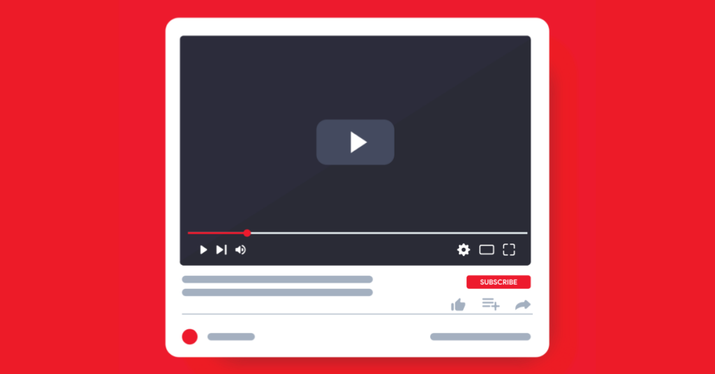 Graphic of the YouTube platform interface