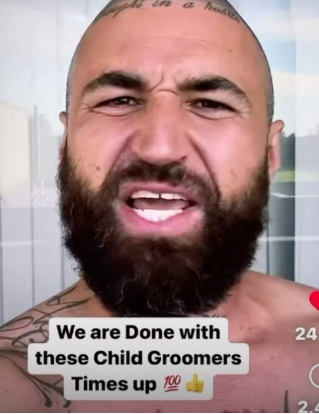 Figure 1: Screenshot from Lees’ now-deleted Instagram video referencing the ‘groomer’ conspiracy theory.