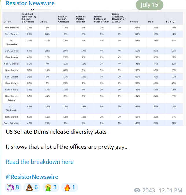 Figure 5: Screenshot of Telegram post on July 12 from Resistor Newswire