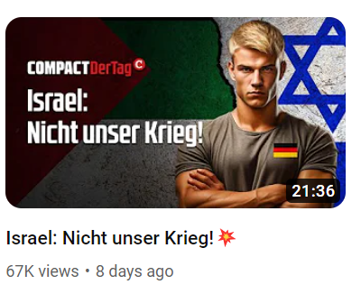 Bild 4: Das Vorschaubild eines YouTube-Videos mit dem Titel "Nicht unser Krieg“