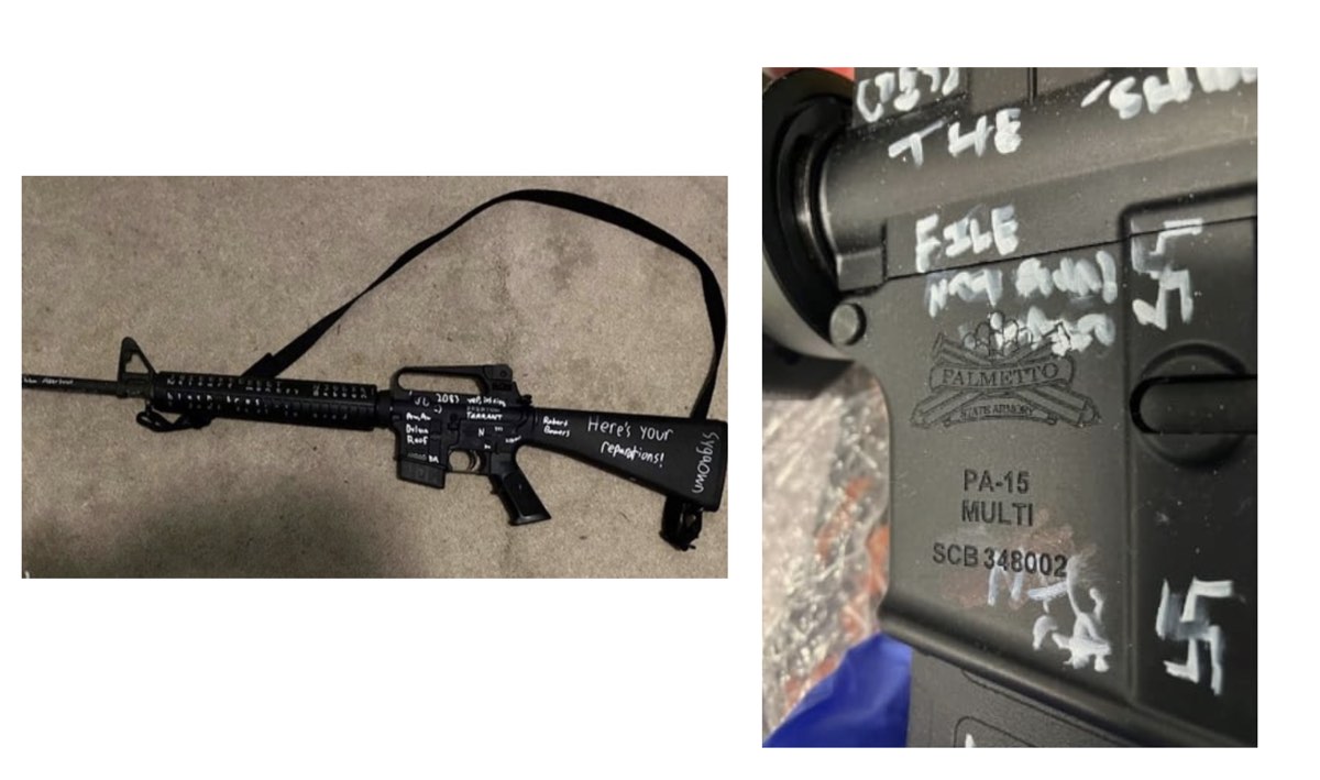 Figure 2: Guns used in attacks in Buffalo (left) and Jacksonville (right).
