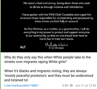 Image 8. Screenshots from the social media accounts of British far-right figure Mark Collett.