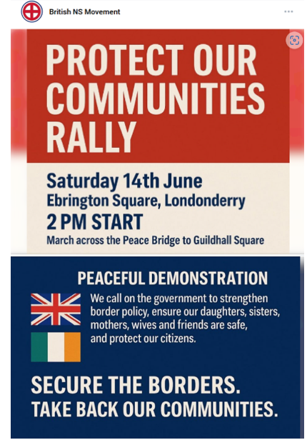 Image 9: The BNSM advertising protests in Northern Ireland.